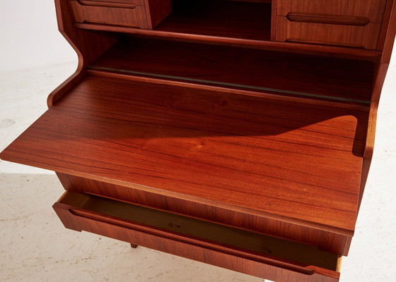 Image 1 of Mk10403 Gerestaureerd teak bureau