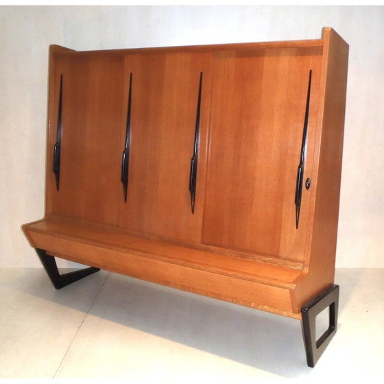 Image 1 of Vintage eikenhouten highboard van Gérard Guermonprez, 1950