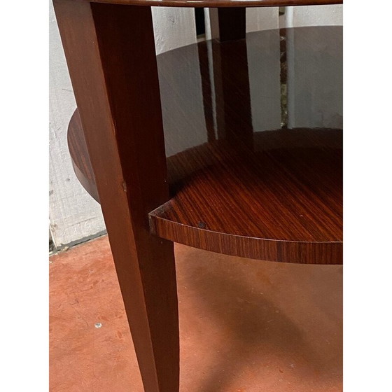 Image 1 of Vintage Art Deco mahoniehouten kolomtafel met spiegel