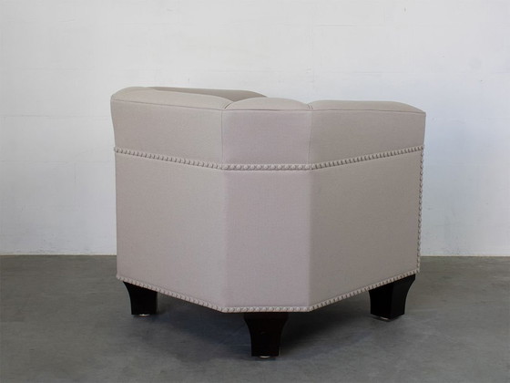 Image 1 of Wittmann Palais Stoclet Set Sofa, Fauteuil, Voetenbank Design Josef Hoffmann 1905