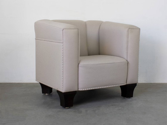 Image 1 of Wittmann Palais Stoclet Set Sofa, Fauteuil, Voetenbank Design Josef Hoffmann 1905