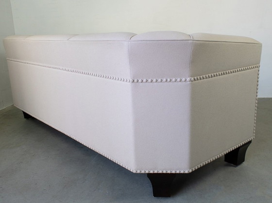 Image 1 of Wittmann Palais Stoclet Set Sofa, Fauteuil, Voetenbank Design Josef Hoffmann 1905