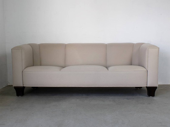 Image 1 of Wittmann Palais Stoclet Set Sofa, Fauteuil, Voetenbank Design Josef Hoffmann 1905