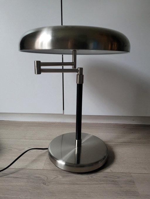 Vintage 90S Ikea Grimsö Lamp Metaal Met Leer