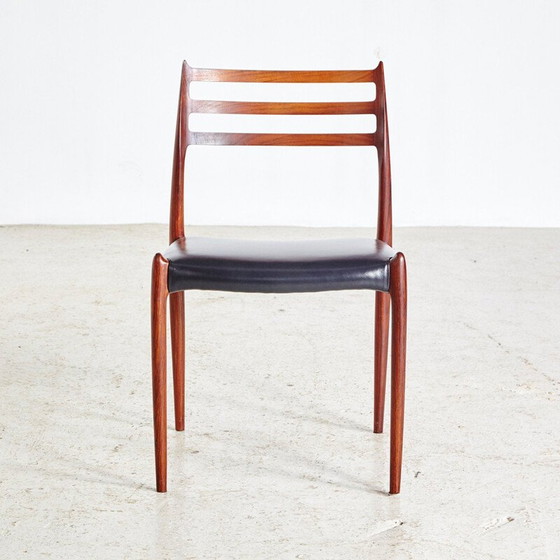 Image 1 of Set van 4 vintage Model 78 eetkamerstoelen door Niels O. Moller voor J.L. Moller 1960