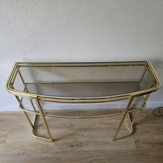 Image 1 of Vintage gouden Consoletafel