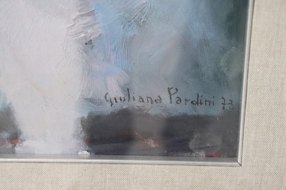 Image 1 of Olieverf op doek Gesigneerd Giuliana Pardini en gedateerd 1973