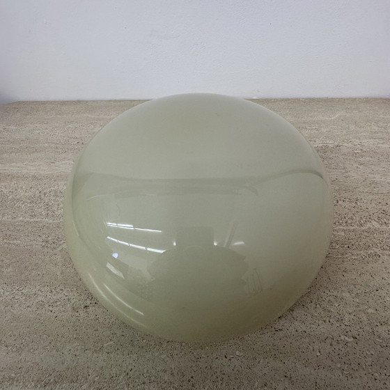 Image 1 of Vintage opaline glazen plafondlamp