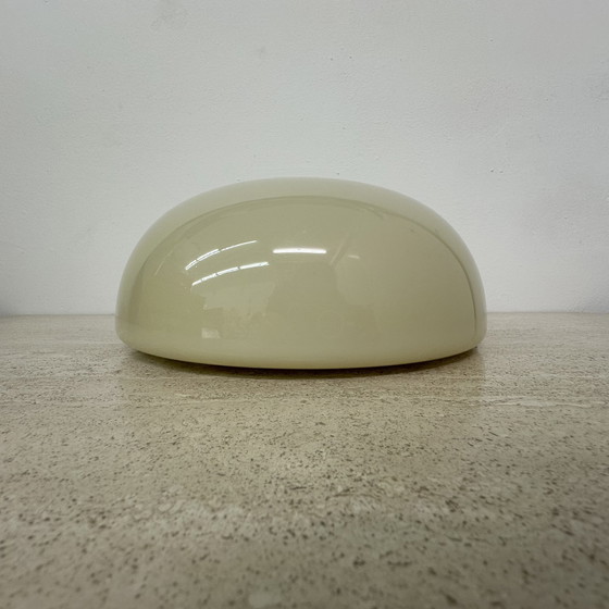 Image 1 of Vintage opaline glazen plafondlamp