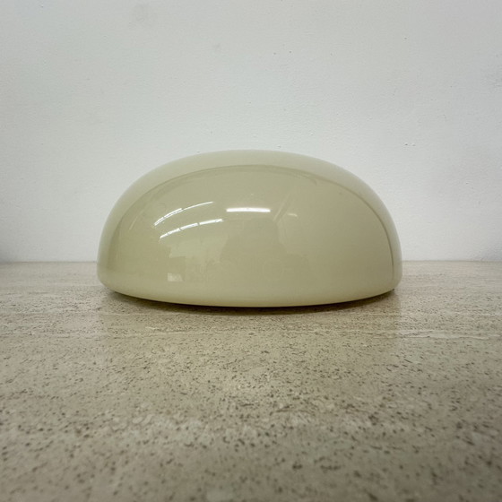 Image 1 of Vintage opaline glazen plafondlamp