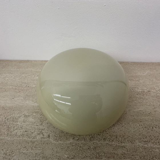 Image 1 of Vintage opaline glazen plafondlamp