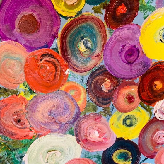 Image 1 of Vintage schilderij "boeket bloemen