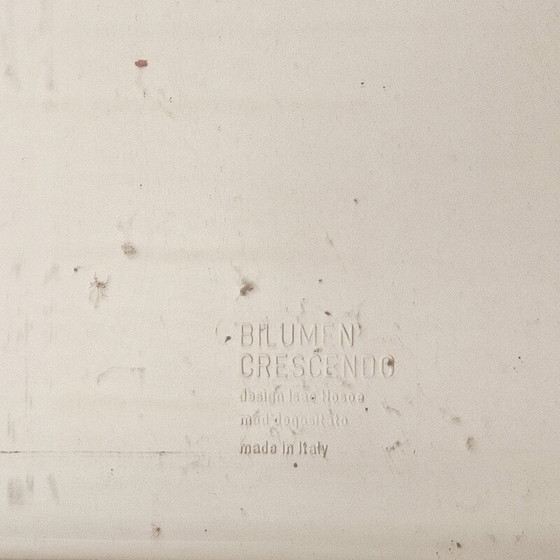 Image 1 of Vintage plantenbak "Crescendo" in wit Abs van Isao Hosoe voor Bilumen, 1970