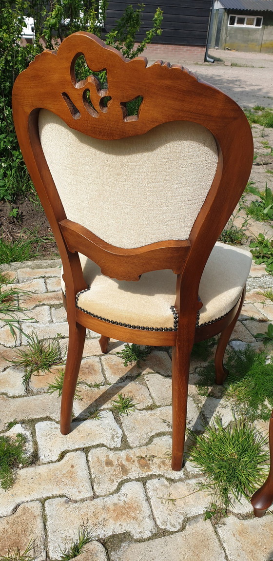 Image 1 of 4 Antique Horrix Barok Eetkamer Stoelen 