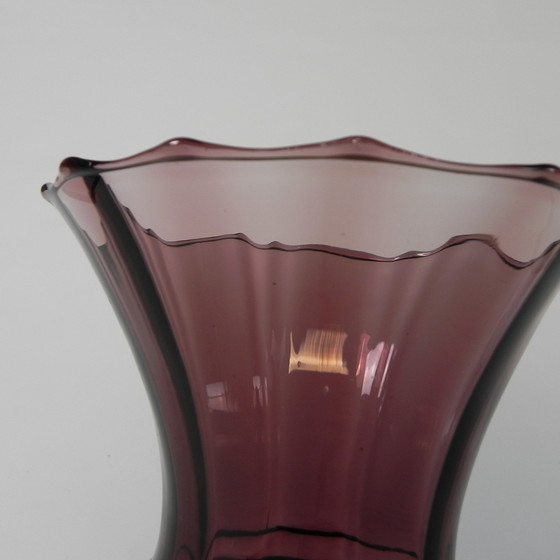 Image 1 of Paarse Art Deco Vaas, Doyen, Jaren 30