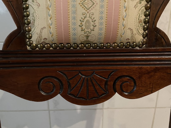 Image 1 of Set Van 6 Biedermeier Stoelen