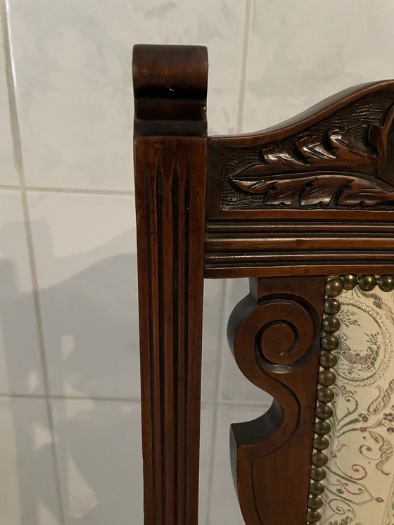 Image 1 of Set Van 6 Biedermeier Stoelen