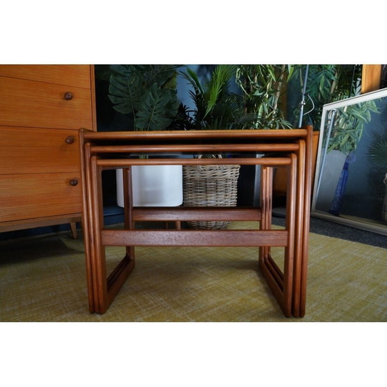 Image 1 of Mid century Deense teakhouten nesttafels van Arne Hovmand Olsen voor Mogens Kold, 1960