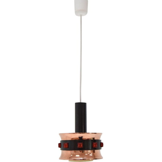 Image 1 of Vintage plastic hanglamp Denemarken 1970