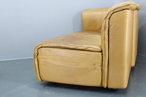 Image 1 of 1970S Wittmann Hochbaret lederen modulaire sofa, Oostenrijk