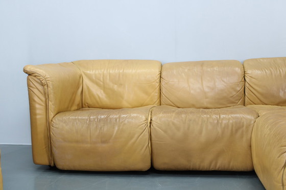 Image 1 of 1970S Wittmann Hochbaret lederen modulaire sofa, Oostenrijk