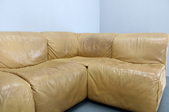 Image 1 of 1970S Wittmann Hochbaret lederen modulaire sofa, Oostenrijk