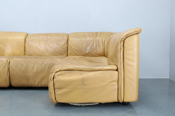 Image 1 of 1970S Wittmann Hochbaret lederen modulaire sofa, Oostenrijk