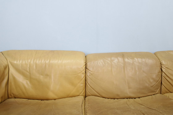 Image 1 of 1970S Wittmann Hochbaret lederen modulaire sofa, Oostenrijk