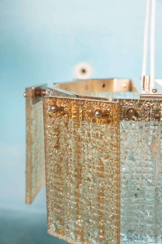 Image 1 of Vintage orrefors glazen hanglamp, Regency glass pendant 60s