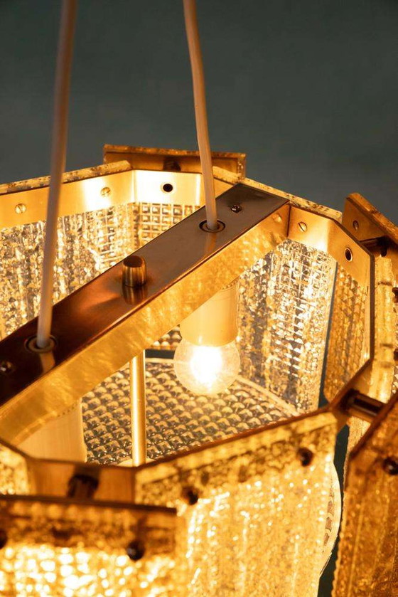 Image 1 of Vintage orrefors glazen hanglamp, Regency glass pendant 60s