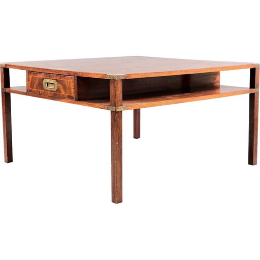 Vintage teakhouten salontafel om te roken, Denemarken 1960