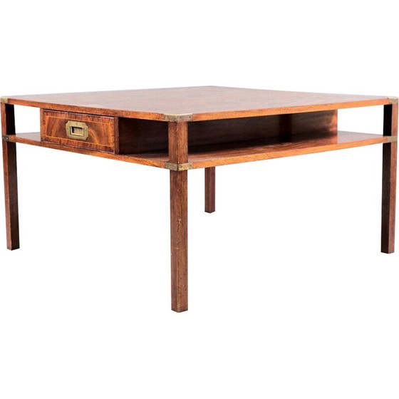 Image 1 of Vintage teakhouten salontafel om te roken, Denemarken 1960