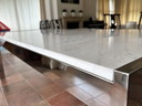Marmeren eettafel wit