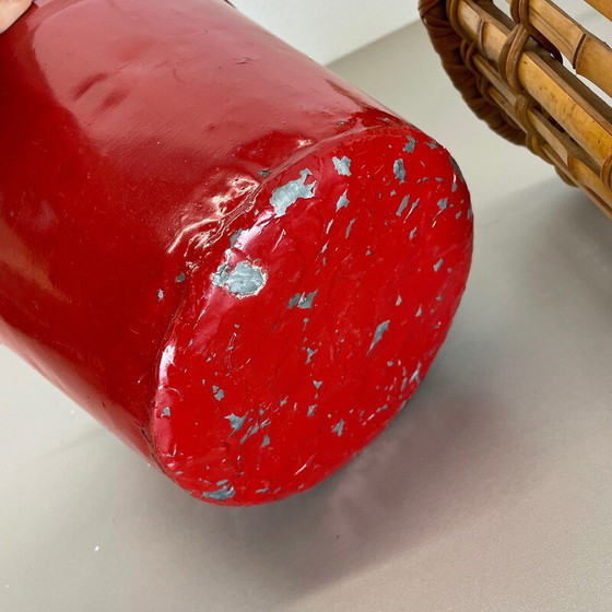 Image 1 of Vintage minimalistische bamboe en metalen plantenstandaard, Frankrijk 1960