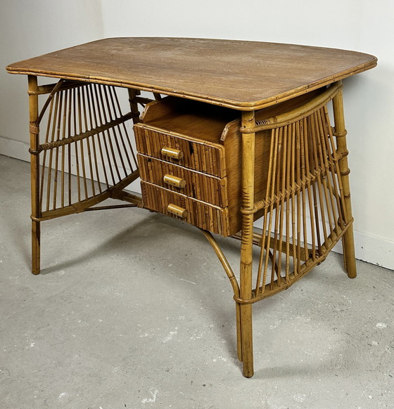 Image 1 of  Vintage rotan bureau 1960