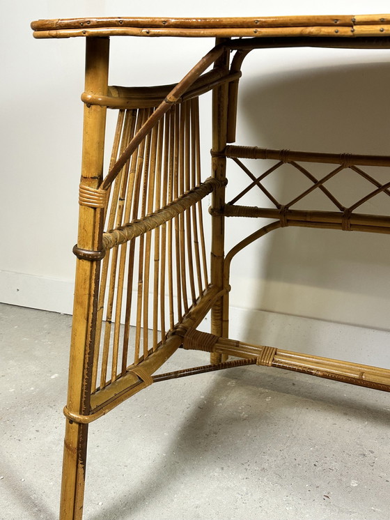 Image 1 of  Vintage rotan bureau 1960