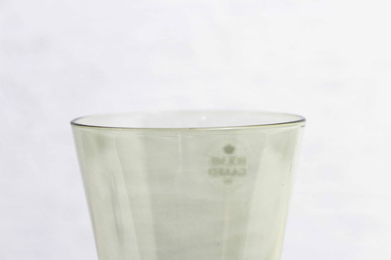 Image 1 of Holmegaard geel glazen vaas 1970