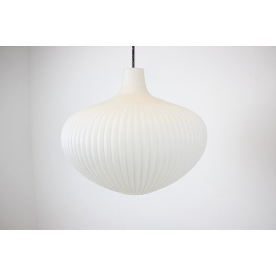 Image 1 of Vintage hanglamp van glas en chroom, Tsjecho-Slowakije 1960