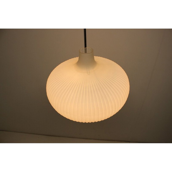 Image 1 of Vintage hanglamp van glas en chroom, Tsjecho-Slowakije 1960