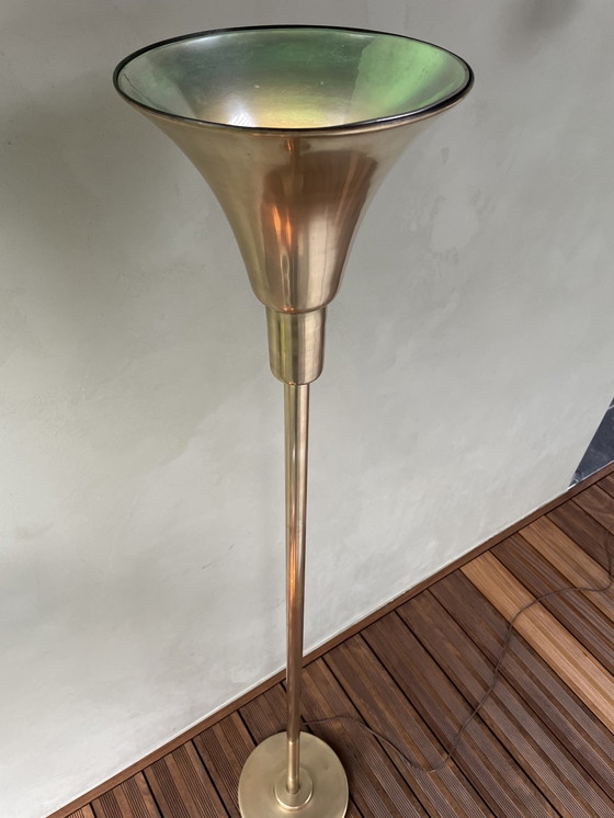 Image 1 of Vintage Bauhaus messing lamp