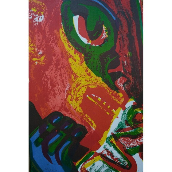 Image 1 of Originele abstracte kleurenlitho van Bengt Lindström, 1970