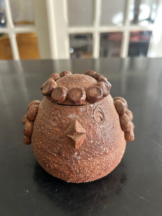 Image 1 of Terracotta peper- en zoutstel 1970