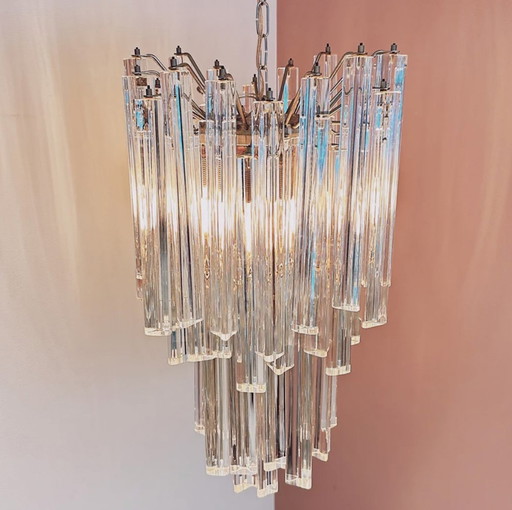 Kristallen Hanglamp 1960 Venini Murano