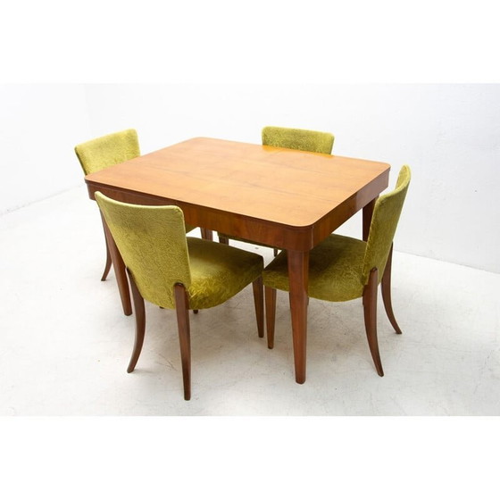 Image 1 of Set van 4 vintage Art Deco eetkamerstoelen H-214 van Jindrich Halabala voor Úp Závody, 1950