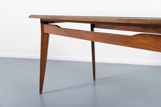 Image 1 of Architecturale Italiaanse Mid Century Moderne tafel uit 1950