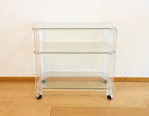 Plexiglas Serveerwagen # Vintage 90S # Lucite Trolley Bar