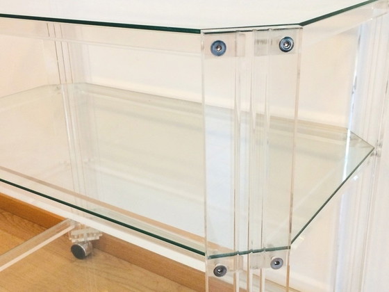 Image 1 of Plexiglas Serveerwagen # Vintage 90S # Lucite Trolley Bar