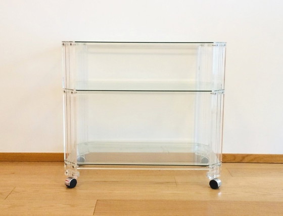 Image 1 of Plexiglas Serveerwagen # Vintage 90S # Lucite Trolley Bar