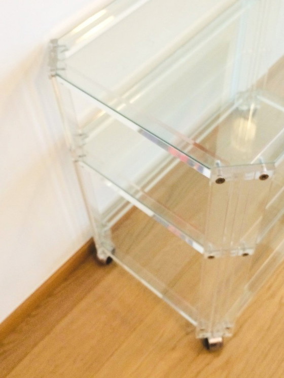 Image 1 of Plexiglas Serveerwagen # Vintage 90S # Lucite Trolley Bar