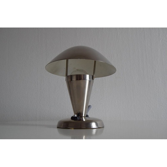 Image 1 of Vintage chromen en plastic tafellamp, Tsjecho-Slowakije 1930